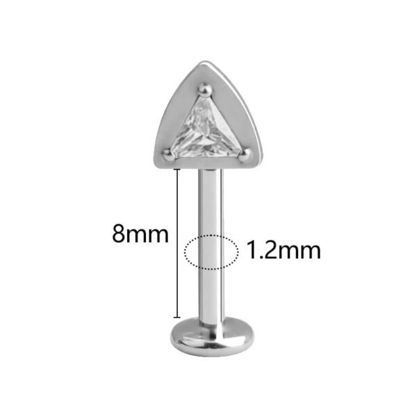 Binxes F136 Titanium Alloy Cat Ear Piercing Adorable Devil Ear Bone Studs Unisex Geometric Pattern Polished Finish Body Jewelry