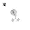 F136 Titanium Anchor Pendant Internal Thread Lip Stud Moon Maple Leaf Smiley Face Pendant Zircon Earring Lip Ring 0.9 Thread
