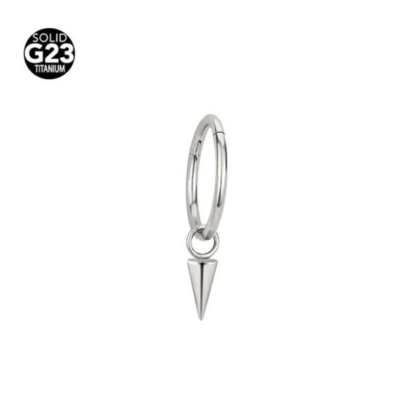 F136 Titanium Nose Ring Ear Ring 1.2/1.0 Thick Horse Eye Pendant Nose Ring Ear Bone Needle Piercing Jewelry Geometric Pattern