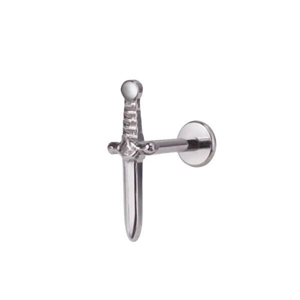 picture_73576eca-fe9c-4ae0-a1b9-7f37aa2ddda1(2) G23 Titanium Snake-Shape Butterfly Earrings Fashionable Retro Polished Steel Color Lip Studs Unisex Simple Design Ear Jewelry