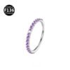 New F136 Titanium Green Stone Thin Rod 0.8/1.0 6-12mm Inner Diameter Nose Ring Ear Hoop Lip Ring Geometric Pattern Unisex