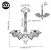 Titanium Metal Scorpion Bat Belly Button Piercing Belly Button Ring Zircon Cherry Multiple Horse Eye Flower Inner Tooth Belly Button Stud Body Piercing Jewelry Accessories