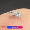 F136 Titanium Alloy Ear Studs Bowling Set Embedded Zirconia Small Versatile Ear Bone Studs Nose Studs Lip Studs G23 Titanium Piercing Jewelry