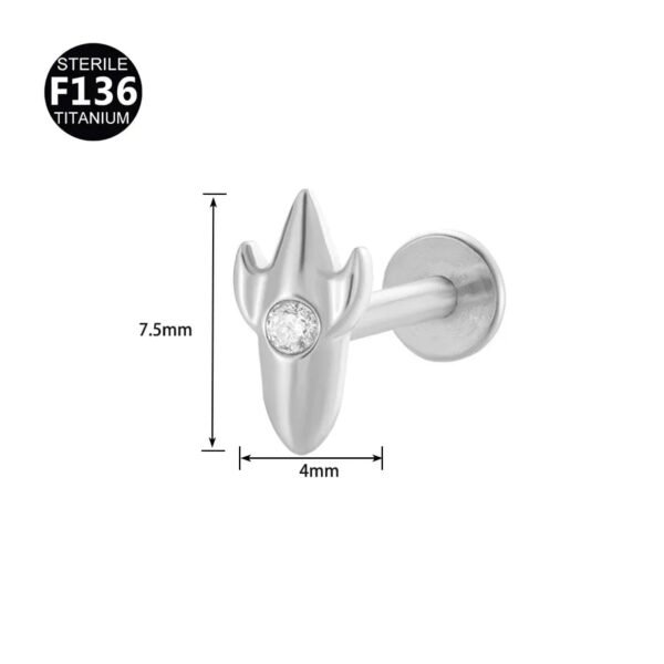 Fresh Titanium Alloy Piercing Jewelry Star Moon Butterfly Geometric Pattern Fashionable Unisex Lip Stud Ear Bone Stud