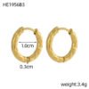 Versatile Fashion Exquisite Simple Daily Light Luxury Niche High-End Plain Hoop Titanium Steel Vacuum Electroplated Earrings