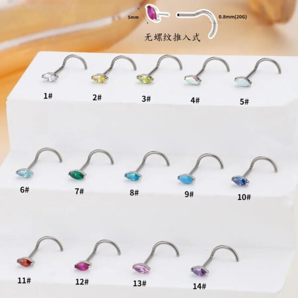 picture_788c16c8-7e25-41a9-91fe-d755959e1ac2(2) Titanium Alloy F136 Horse Eye Piercing Nose Studs 5A Zircon Insertion S Bar Multi-Functional Nose Jewelry For Men And Women