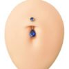 G23 Titanium, Inner, Tooth, Bend, Barbell, Navel, Bar, Colourful, Rhinestone, Belly Button, Waterdrop, Simple, Classic, Elegant.