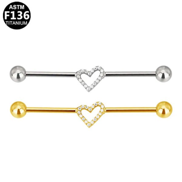 Fashionable Heart/Butterfly F136 Piercing Ear Bridge Trendy Titanium Alloy Male Female Universal Ear Studs