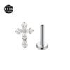 picture_7b378a18-e141-41bd-aec8-f64df8176f15(2) Titanium Alloy 0.9 Tooth Pendant Micro-Set Zircon Flat Bottom Rod Piercing Earrings Heart Star Studs Unisex Fashion Jewelry