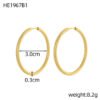 Versatile Fashion High-End Simple Everyday Versatile Light Luxury Metallic Titanium Steel Vacuum Electroplated (Furnace) Star Heart-Shaped Earrings