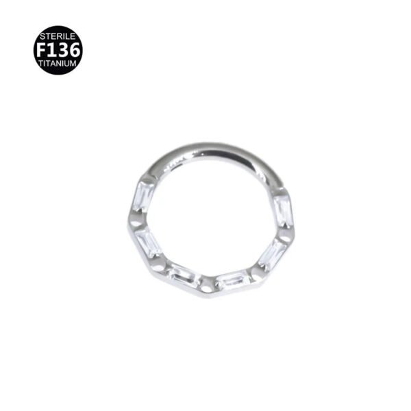 Titanium Alloy F136 Nose Ring Ear Cuff Piercing Jewelry Golden Butterfly Wings Crown Design Sparkling Unisex Geometric Pattern