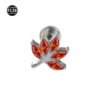 F136 Titanium Anchor Pendant Internal Thread Lip Stud Moon Maple Leaf Smiley Face Pendant Zircon Earring Lip Ring 0.9 Thread
