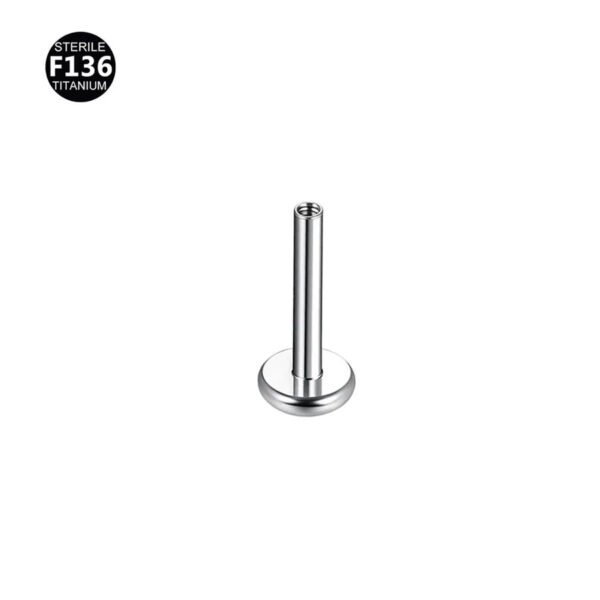 F136 Titanium Lip Studs 3.0mm Base Inner Tooth Ear Bone Flat Bottom Rod G23 Titanium Alloy Body Piercing Jewelry Ear Studs