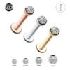 G23 Titanium, Rose, Gold, Alloy, Ear Cartridge,Lip, Vertical Labret, Internal Thread, Bowl Shape,Piercing Jewellery, Geometric, Unisex, Simple, Dainty, Elegant.