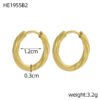 Versatile Fashion Exquisite Simple Daily Light Luxury Niche High-End Plain Hoop Titanium Steel Vacuum Electroplated Earrings