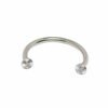 16G Titanium Alloy C-Shape Ear Lip Nose Ring Horse Hoof Shaped Zirconia Bowl Human Piercing Jewelry Unisex Birthday And Festival