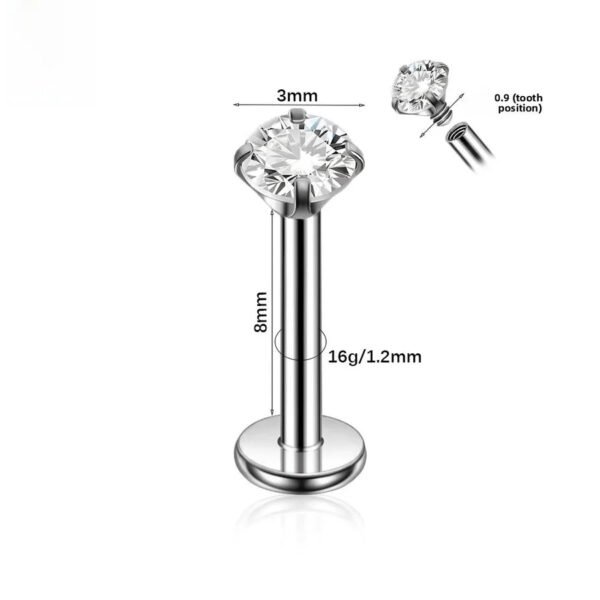 G23 Titanium, Single, Double Layer, Nose, Stud, Hoop, Chain, Piercing, Universal, Accessories, Zirconia, Split Ring, Geometric, Dangle, Between Earrings, Internal Thread, Screw, S Shape, Clicker, Vertical Labret.