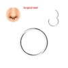 F136 Titanium Alloy Basic Style Hoop Nose Ring Jewelry Piercing Accessory Round Shape Fashionable Unisex Decorative Body Ornament