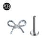 New F136 Titanium Alloy, Stud, Ear, Internal Thread, Butterfly, Knot, Rhinestones, Mini bow, Head only or Post and Head.