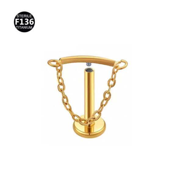 F136 Titanium, Alloy, Hidden Helix, Chain, Pendant, 0.9, Piercing Jewellery, Ear Cartridge, Stud, Lip, Vertical Labret, Flat Back, Drop, Earring, Unisex, Flower, Triangle.