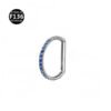 Titanium Alloy D-Shaped Nose Ring Ear Cuff 8/10mm Inner Diameter Piercing Jewelry Simple Classic Style For Men And Women