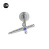 F136 Titanium Anchor Pendant Internal Thread Lip Stud Moon Maple Leaf Smiley Face Pendant Zircon Earring Lip Ring 0.9 Thread