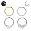 picture_888f793c-7d11-4750-b865-977b7a62644a(2) Luxury Titanium Alloy Hexagonal Flower Nose Ring Ear Ring Body Piercing Jewelry Geometric Pattern Unisex Fashion Accessories