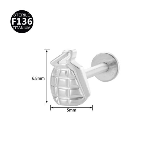 Fresh Titanium Alloy Piercing Jewelry Star Moon Butterfly Geometric Pattern Fashionable Unisex Lip Stud Ear Bone Stud