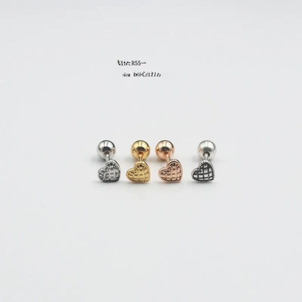 Sleeping Non-Removable Simple Plain Mini Cross Ear Studs Threaded Ball Earrings Titanium Steel Geometric Pattern Wedding Jewelry For Women