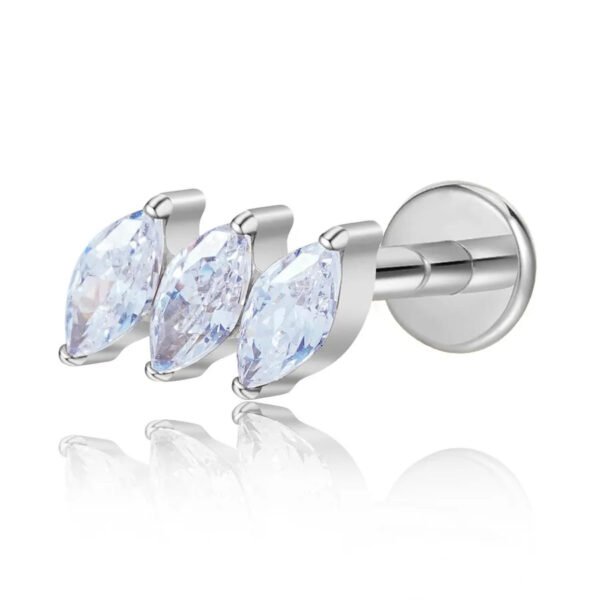 picture_8b25f267-6590-4b6b-8424-e2836f8019be(3) Metal Titanium Butterfly Flat Tongue Piercing and Ear Stud Jewelry G23 Titanium Coated Lip Piercing Women's Fashion Internal Piercing