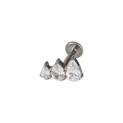 picture_8baec66b-d55c-4a94-9ddd-c4943d8144d1(2) G23 Titanium Stud Earrings Set With Zirconia Plug Style Flat Bottom Lip Studs Titanium Alloy Lip Ring Piercing Jewelry