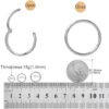 Titanium G23 Seamless Closure Piercing Hoops Fashionable Unisex Polished Finish Circular Pattern Ear Nose Lip Rings Jewelry