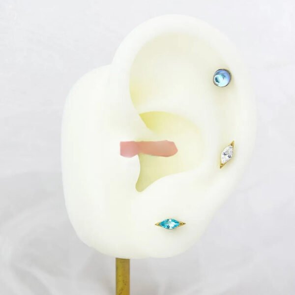 picture_8e15b394-c100-487e-ae65-46f2a480eddd(2) Titanium Alloy Ear Studs Embedded With 5A Zirconia G23 Titanium Lip Studs Spiral Ear Bone Studs Unisex Body Piercing Jewelry