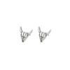 Unisex Titanium Steel Sheep Head Earrings Non-Fading Simple Design Threaded Earrings Suitable for Men and Women