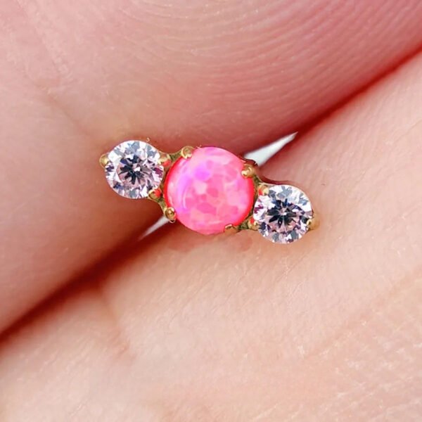 picture_91ab0f61-4c01-4a41-8952-320d31eff8c5(2) Titanium Alloy G23 Ear Studs Lip Rings Body Piercing Jewelry Aurora Jelly Candy Style Unisex Fashion Jewelry Ear Bone Studs