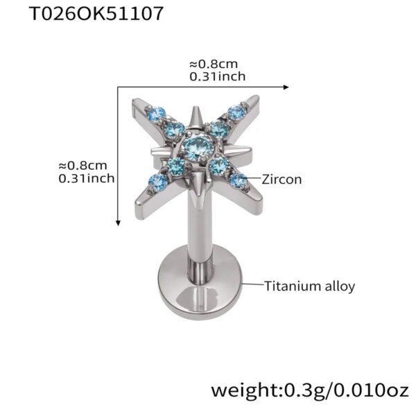 picture_91edd36a-3df8-4bcd-a5fe-ae580d843838(2) Satan's Child Piercing Mermaid Lip Stud Titanium Alloy Stud Sweet Cool Hot Girl Piercing Titanium Alloy Zircon Lip Ring Titanium Alloy Jewelry