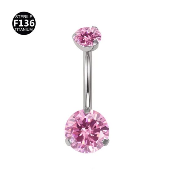 F136 Titanium Alloy Chain, Navel, Button Belly, Banana, Bar, Cultivated Diamond, Unisex, Geometric, Dangle, Screw, Zirconia, Inlay, Droplet, Chain, ⛓️