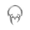Titanium Alloy Zircon Moon Ring Ear Bone Ring Piercing Seamless Hoop Unisex Tooth Shaped Nose Ring Earring For Wedding Birthday Party Festival