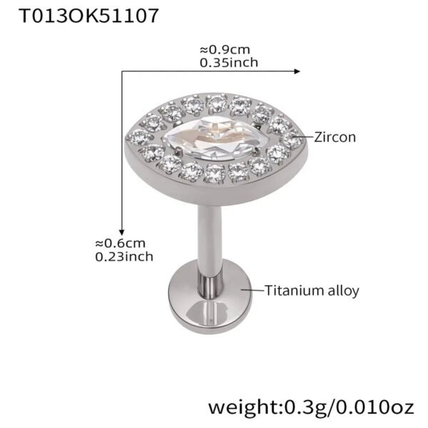 picture_957f6d0b-4d10-49b7-a99b-363df4f849d8(2) Satan's Child Piercing Mermaid Lip Stud Titanium Alloy Stud Sweet Cool Hot Girl Piercing Titanium Alloy Zircon Lip Ring Titanium Alloy Jewelry