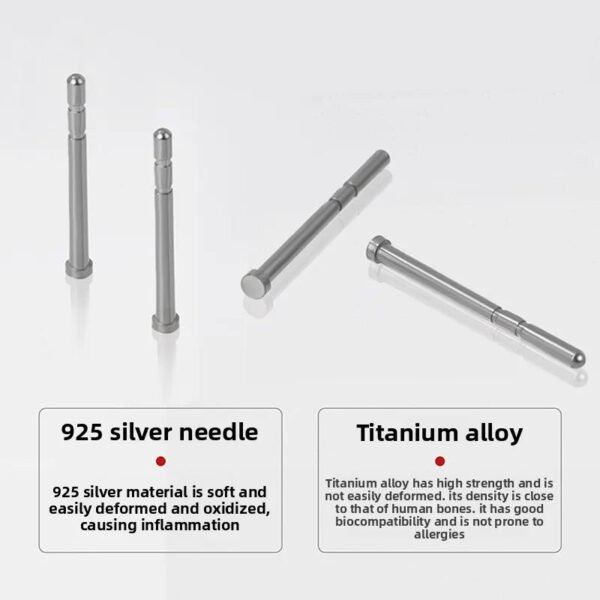 New F136 Titanium Alloy Ear Studs Sleepwear Friendly Non-Removable Ear Piercing Grade Antibacterial Allergy-Free Ear Rods