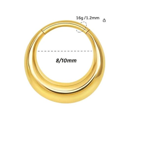 G23 Titanium Elliptical Seamless Piercing Nose Ring Ear Ring Body Piercing Jewelry Lip Ring Unisex Fashion Accessory