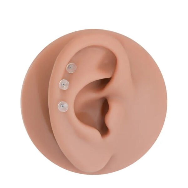 Transparent Acrylic Lip Studs Invisible Piercing Accessories Student Suitable Ear Bone Studs Geometric Pattern Simple Style