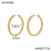 Versatile Fashion Exquisite Simple Daily Light Luxury Niche High-End Plain Hoop Titanium Steel Vacuum Electroplated Earrings