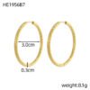 Versatile Fashion High-End Simple Everyday Versatile Light Luxury Metallic Titanium Steel Vacuum Electroplated (Furnace) Star Heart-Shaped Earrings