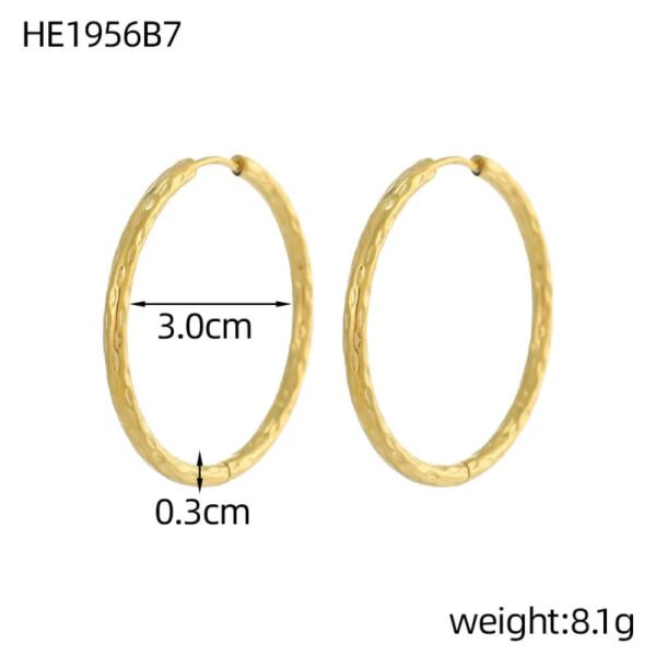 Versatile Fashion High-End Simple Everyday Versatile Light Luxury Metallic Titanium Steel Vacuum Electroplated (Furnace) Star Heart-Shaped Earrings