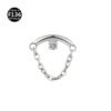 F136 Titanium, Alloy, Hidden Helix, Chain, Pendant, 0.9, Piercing Jewellery, Ear Cartridge, Stud, Lip, Vertical Labret, Flat Back, Drop, Earring, Unisex, Flower, Triangle.