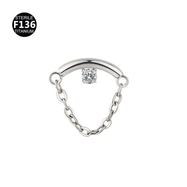 F136 Titanium, Alloy, Hidden Helix, Chain, Pendant, 0.9, Piercing Jewellery, Ear Cartridge, Stud, Lip, Vertical Labret, Flat Back, Drop, Earring, Unisex, Flower, Triangle.