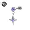 picture_9f91d7fa-6a28-4c55-9887-ea57b6121096(2) Titanium Alloy F136 Titanium Threaded Set Diamond Lock Dragon Four-Pointed Star Pendant Stud Lip Bone Ear Piercing Jewelry