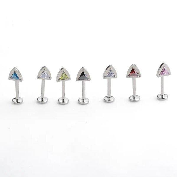 Binxes F136 Titanium Alloy Cat Ear Piercing Adorable Devil Ear Bone Studs Unisex Geometric Pattern Polished Finish Body Jewelry