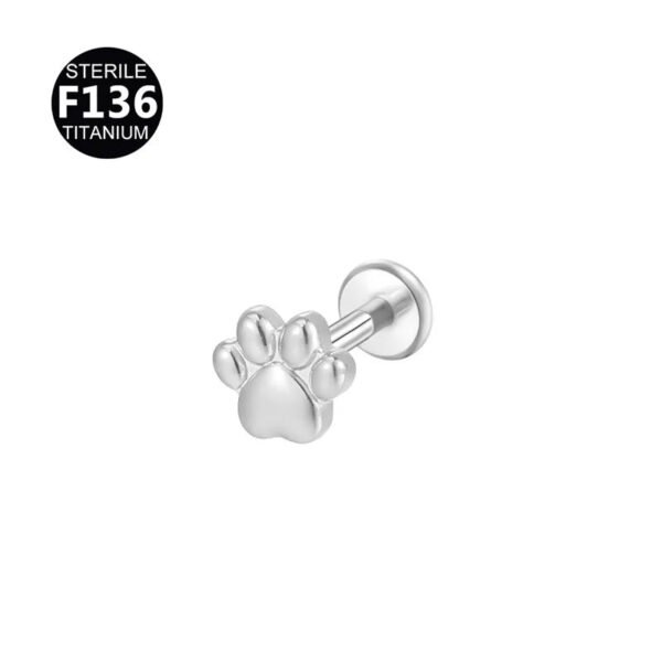 Fresh Titanium Alloy Piercing Jewelry Star Moon Butterfly Geometric Pattern Fashionable Unisex Lip Stud Ear Bone Stud